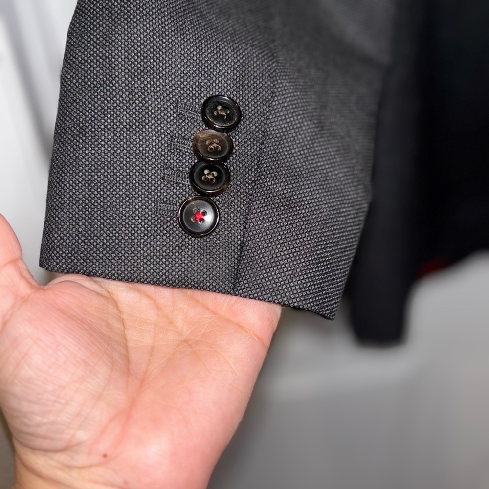 SUITSUPPLY Canonico Vitale Barberis mens Gray Pure Wool 130s Blazer size 38L​​ - Picture 6 of 11